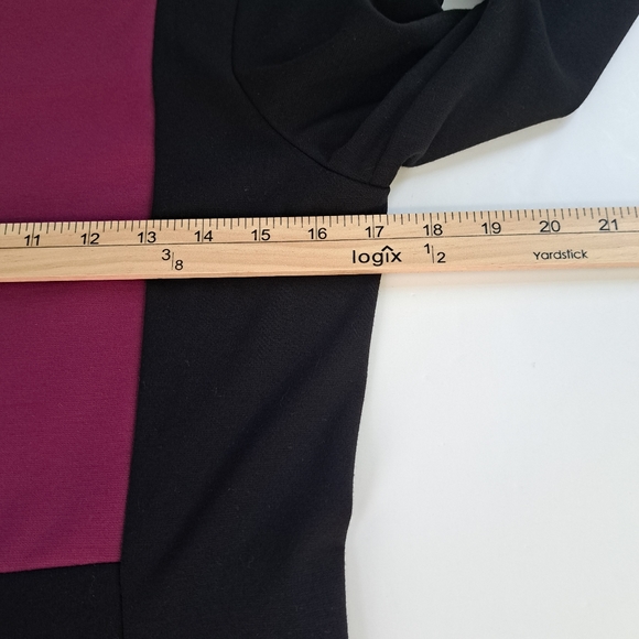 Narciso Rodriguez Design Nation Dress Mulberry Black Long Sleeve Sheath Medium - Picture 13 of 16